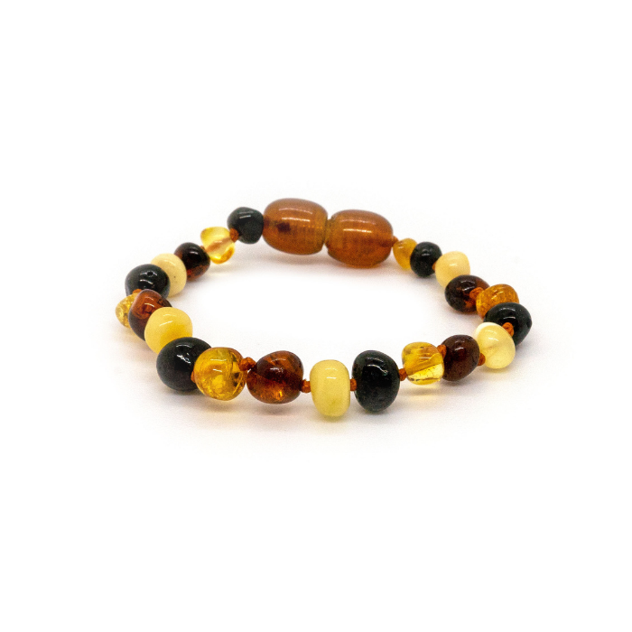 Genuine Baltic Sea Amber Bracelet. Customizable size. Made in France